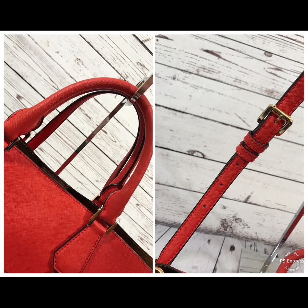 Michael Kors Red Tote Purse AUTHENTIC - Picture 6 of 8